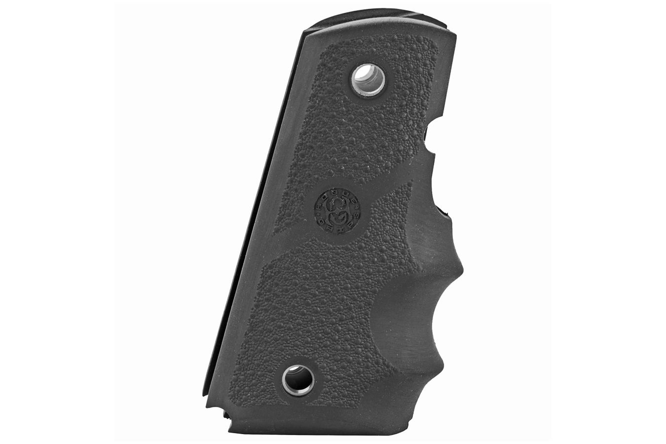 Hogue 1911 Officers Model Rubber Grip w/ Finger Grooves Black