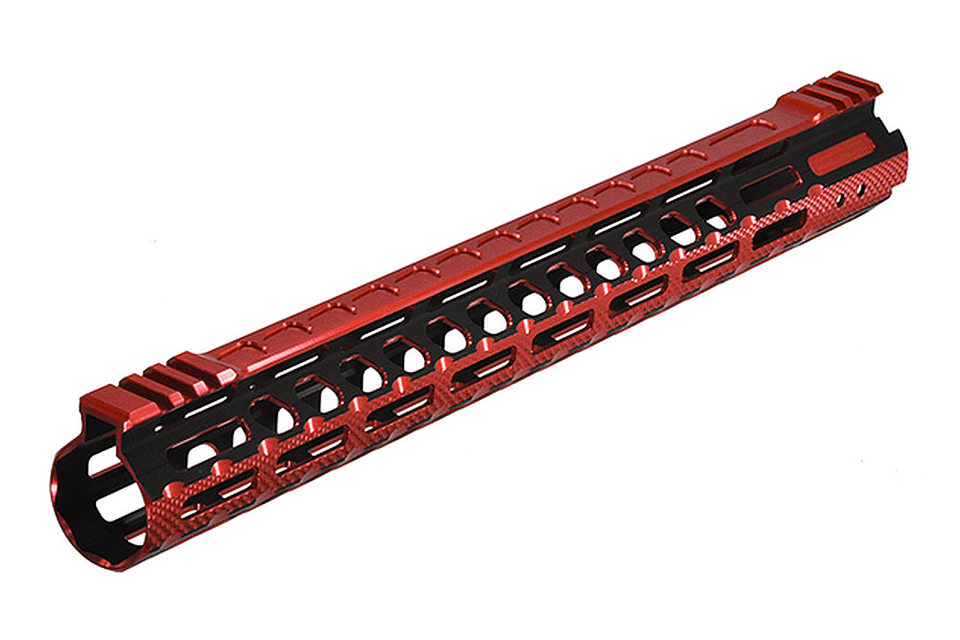 LEAPERS UTG PRO M-LOK AR15 15 INCH, ULTRA SLIM RAIL, BLACK/RED