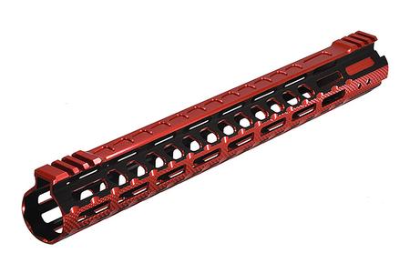 LEAPERS UTG PRO M-LOK AR15 15 Inch, Ultra Slim Rail, Black/Red