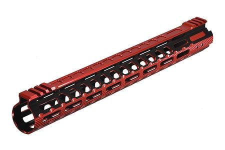 UTG PRO M-LOK AR15 15 INCH, ULTRA SLIM RAIL, BLACK/RED