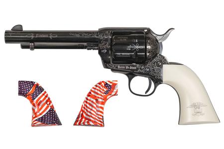 EMF CO GWII Freedom Revolver 45 Colt with 5.5 inch Barrel, Custom Engraving and USA Flag Grips