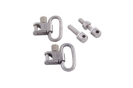 UNCLE MIKES Quick Detach Swivels 115 Nickel Plated 1- Inch 2 Pack