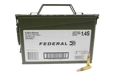 5.56MM 55 GR FMJ AMMO CAN 400 RD
