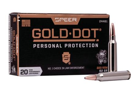 SPEER AMMUNITION 223 Rem 62 gr Gold Dot Soft Point Personal Protection 20/Box