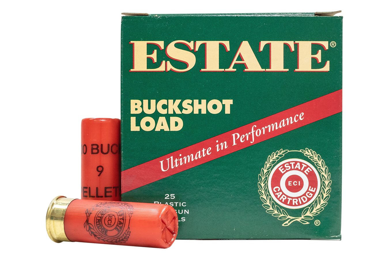 ESTATE CARTRIDGE 12 GA 2-3/4 IN 9 PELLET 00 BUCK