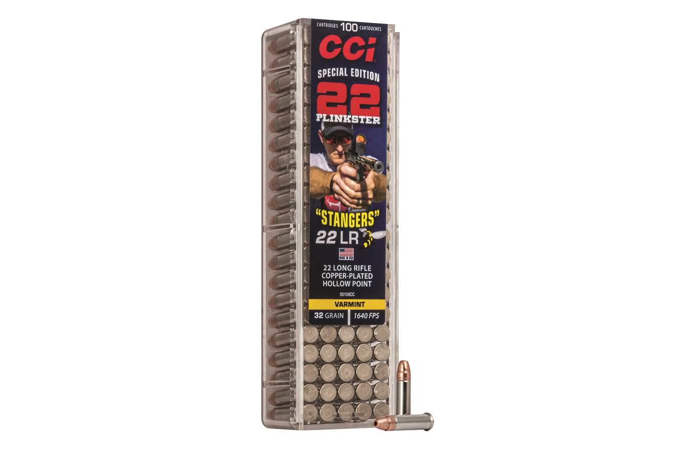 22 LONG RIFLE 32 GR COPPER-PLATED HOLLOW POINT STRANGERS 100/BOX