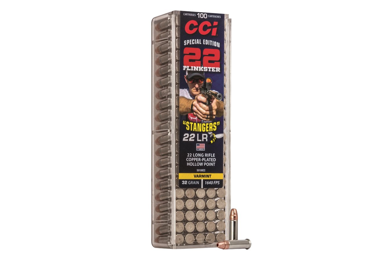 CCI AMMUNITION 22 LONG RIFLE 32 GR COPPER-PLATED HOLLOW POINT STANGERS 100/BOX