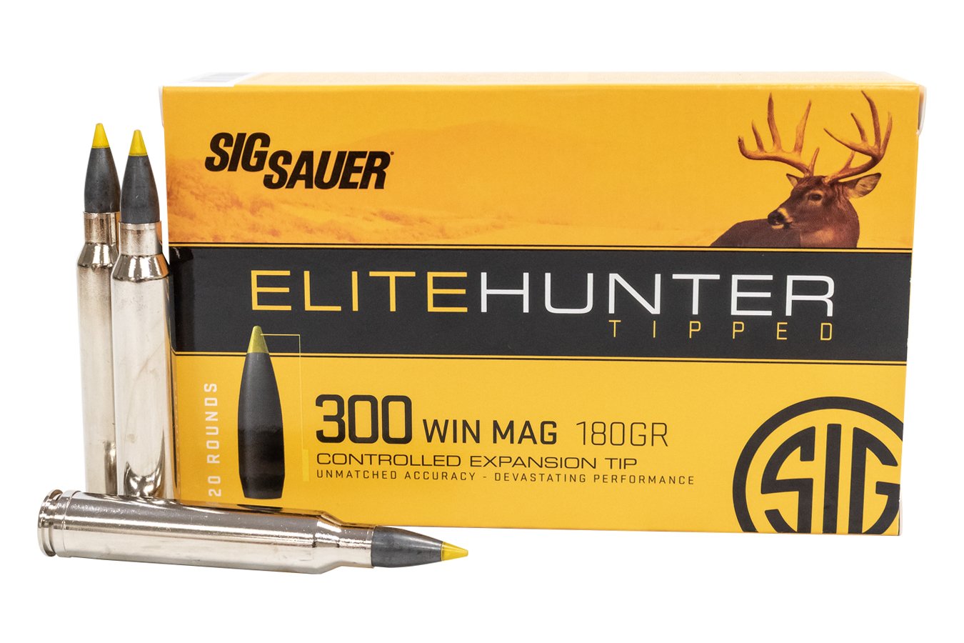 SIG SAUER 300 WINCHESTER MAGNUM 180 GR ELITE HUNTER TIPPED 20/BOX