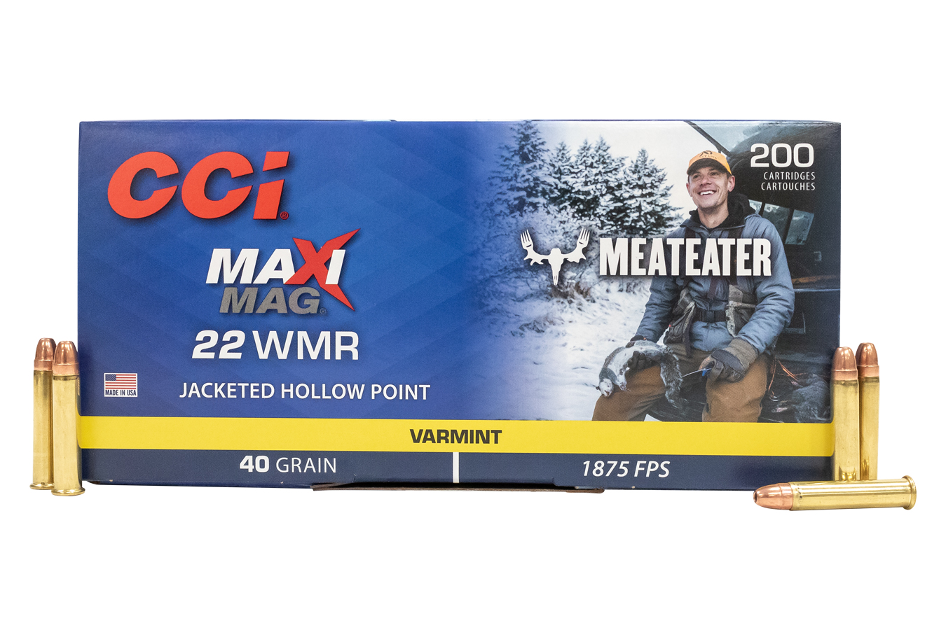 CCI AMMUNITION 22 WMR 40 GR JHP MAXI-MAG MEATEATER 