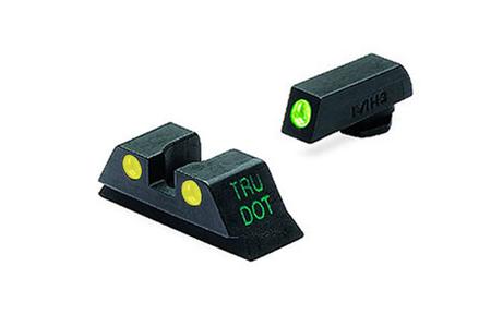 MEPROLIGHT Tru-Dot Green/Yellow Night Sights for Glock Double Stack Pistols