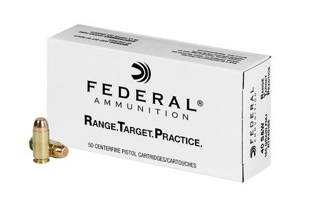 FEDERAL AMMUNITION 40 SW 165 Gr FMJ Range and Target, 50 Box