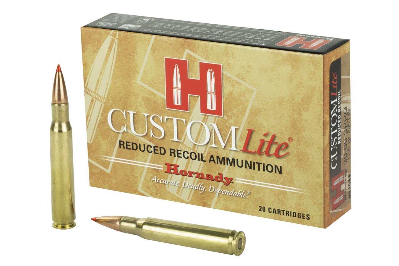 HORNADY 30-06 SPRG 125 GR SST CUSTOM LITE