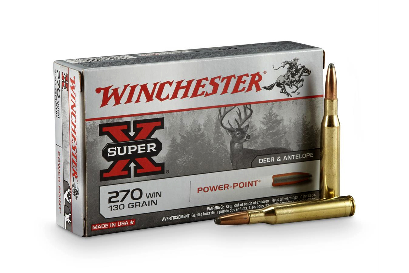 WINCHESTER AMMO 270 WIN 130 GR POWER POINT SUPER-X