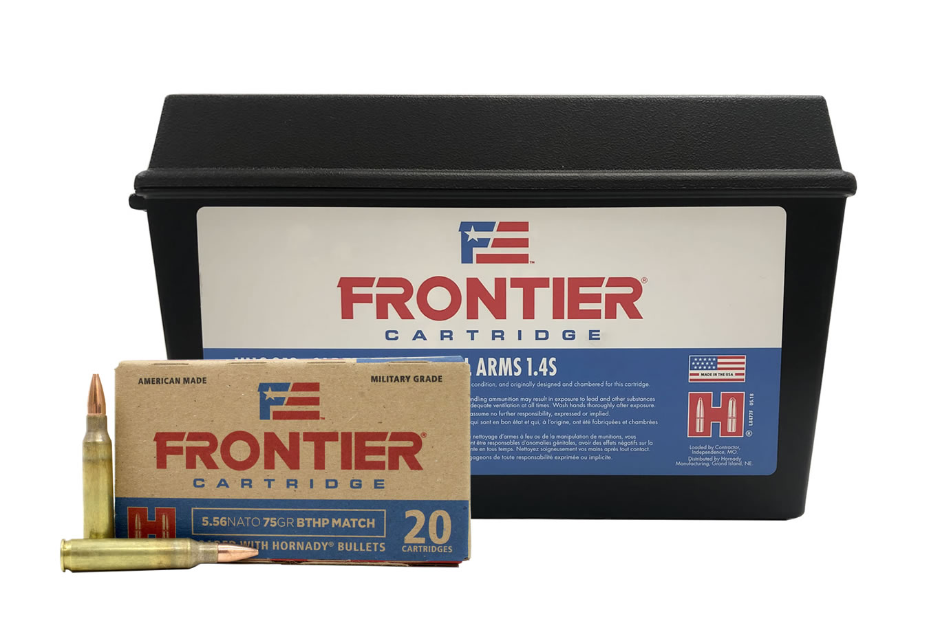 HORNADY 5.56, 75 GRAIN, BTHP FRONTIER, 420 RD CASE