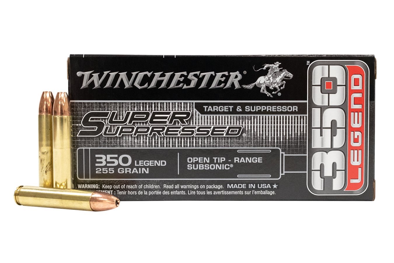 WINCHESTER AMMO 350 LEGEND 255 GR SUPER SUPPRESSED OPEN TIP