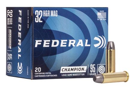 FEDERAL AMMUNITION 32 H&R Magnum 95 gr Lead Semi-Wadcutter Champion 20/Box