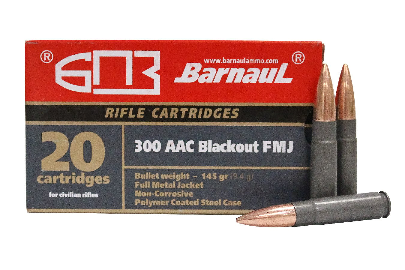 BARNAUL 300 AAC BLACKOUT 145 GR FULL METAL JACKET 20/BOX