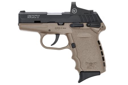 SCCY CPX-1 9mm Pistol with Dark Earth Frame and Red Dot