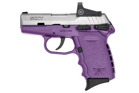 SCCY CPX-1 9mm Pistol with Purple Frame/Stainless Slide and Red Dot