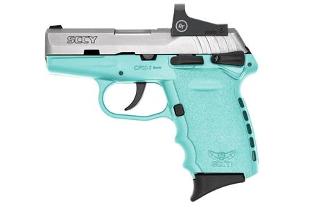 SCCY CPX-1 9mm Pistol with Blue Frame/Stainless Slide and Red Dot