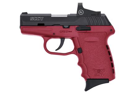 SCCY CPX-2 9mm Pistol with Crimson Frame and Red Dot