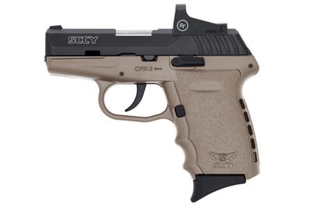 SCCY CPX-2 9mm Pistol with Dark Earth Frame and Red Dot