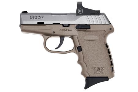 SCCY CPX-2 9mm Pistol with Dark Earth Frame/Stainless Slide and Red Dot