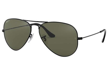 AVIATOR CLASSIC WITH BLACK METAL FRAMES AND GREY GREEN LENSES
