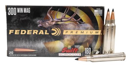 FEDERAL AMMUNITION 300 Win Mag 180 gr Swift Scirocco II 20/Box