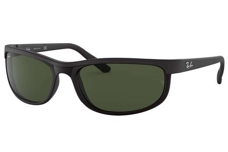 RAY BAN Predator 2 Sunglasses with Matte Black Frame and Green Classic G-15 Lenses