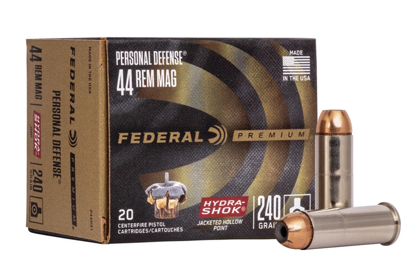 FEDERAL AMMUNITION 44 MAG 240 GR HYDRA-SHOK JHP PERSONAL DEFENSE