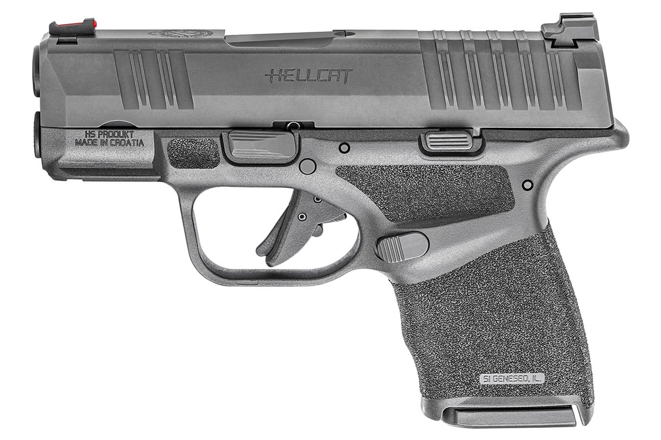 SPRINGFIELD HELLCAT 9MM FIBER OPTIC FS 3` BBL