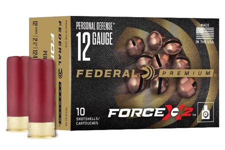 Federal 12 Gauge, 2.75 In, 9 Pellets, 00 Buck Force X2, 10/Box