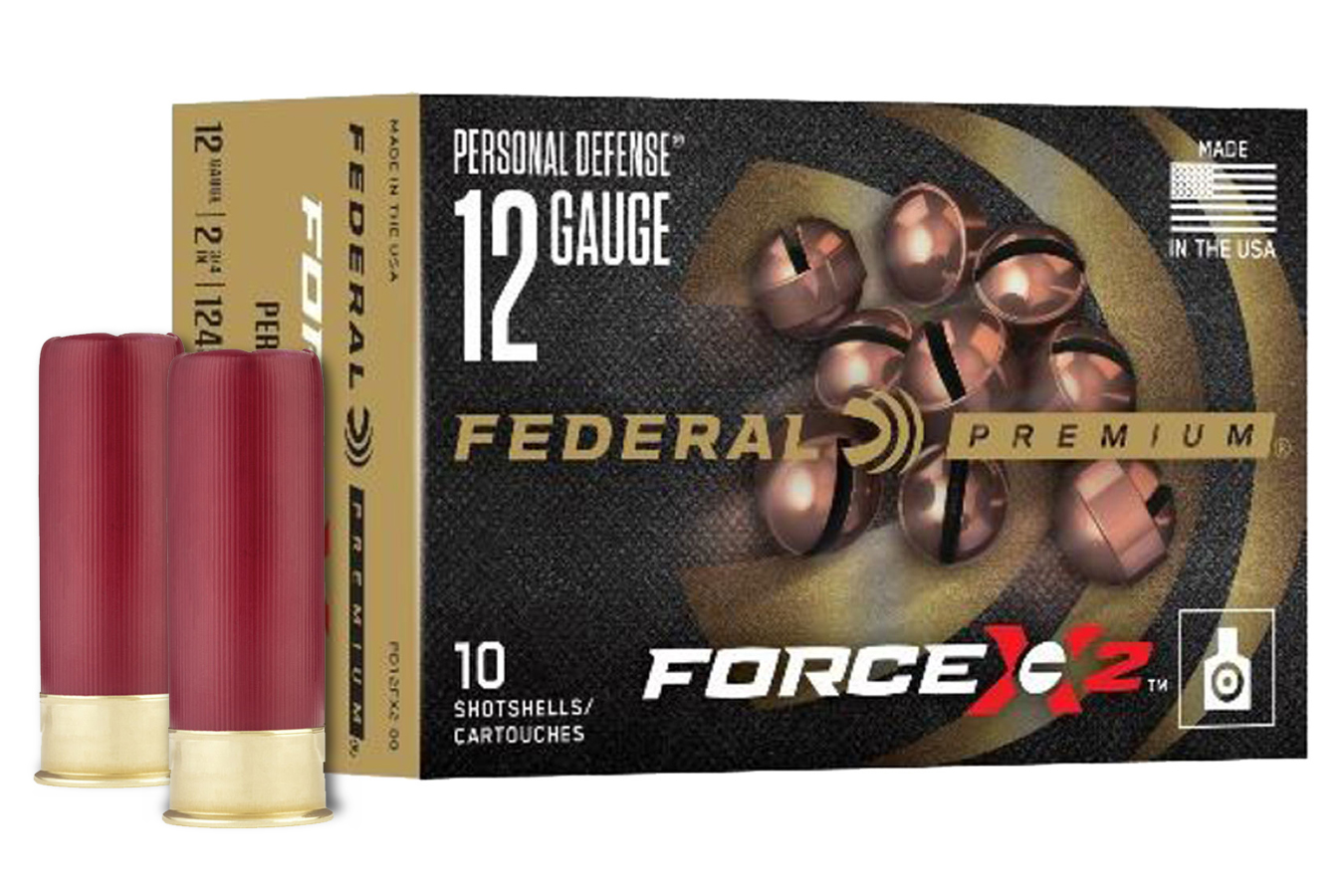 Federal 12 Gauge, 2.75 In, 9 Pellets, 00 Buck Force X2, 10/Box Sportsman's Outdoor Superstore