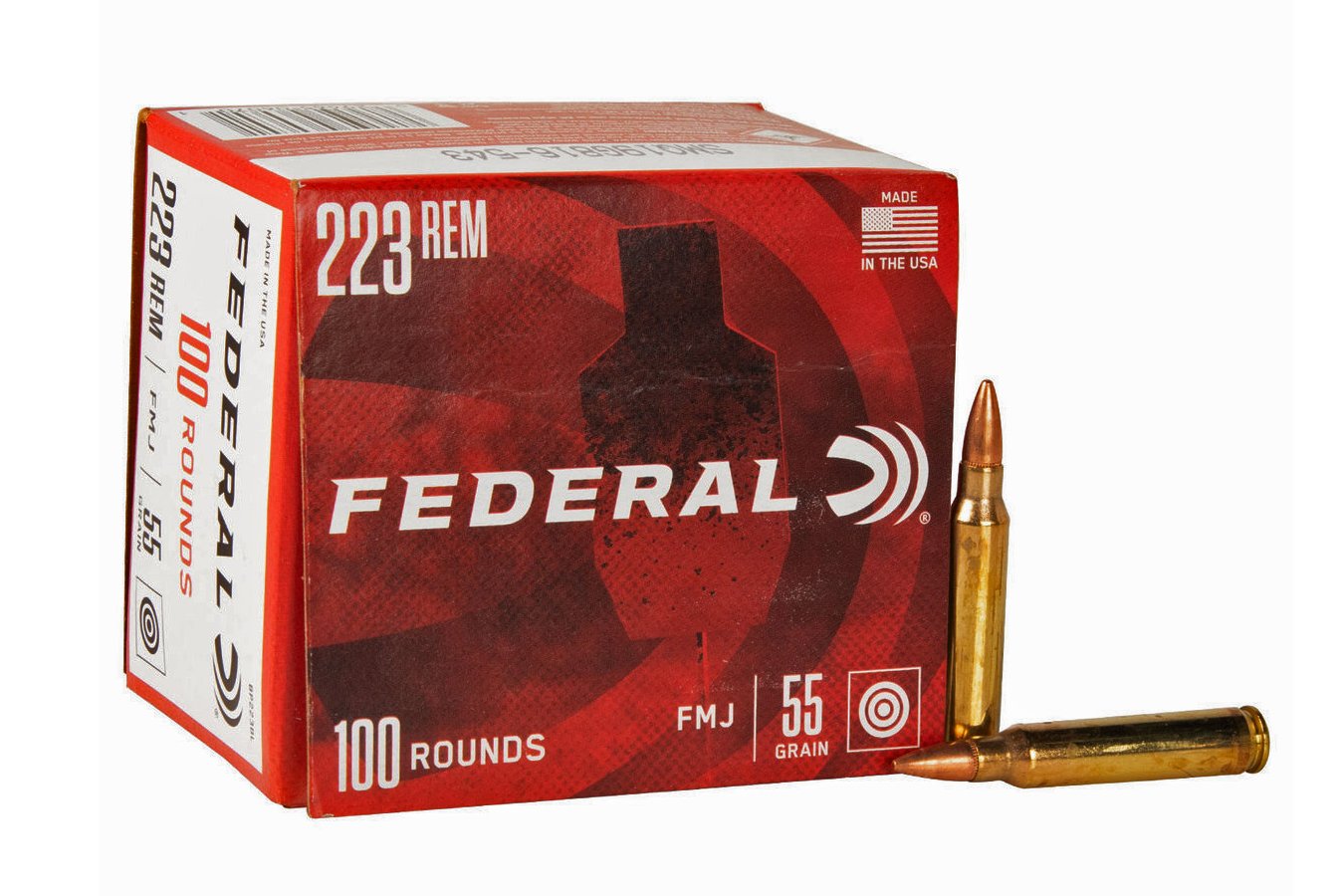 FEDERAL AMMUNITION 223 REM 55 GR FMJ 100 RD