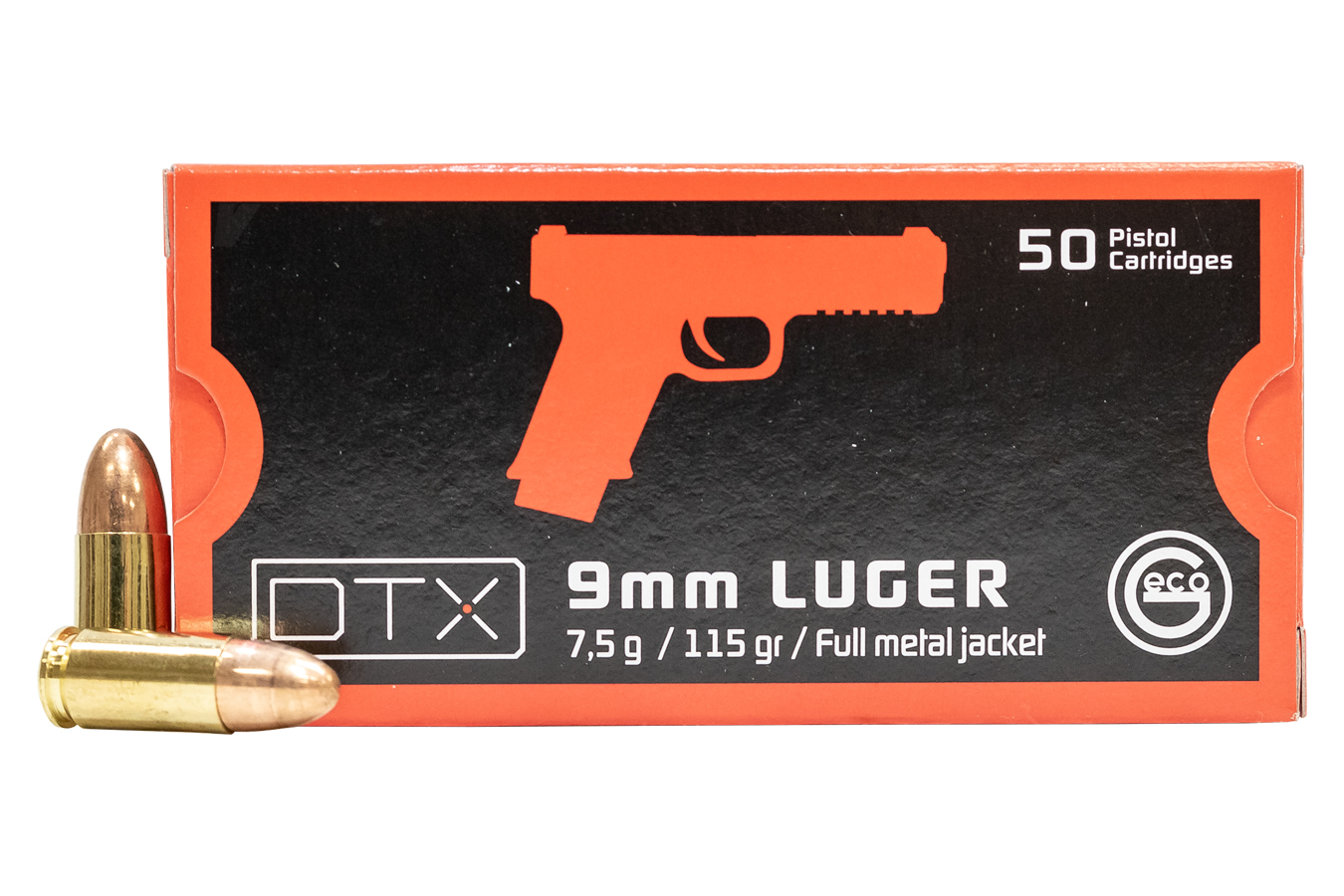 GECO 9MM 115 GR FMJ DTX 50/BOX