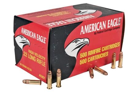 FEDERAL AMMUNITION 22 LR 40 gr Solid American Eagle 500 Round Brick