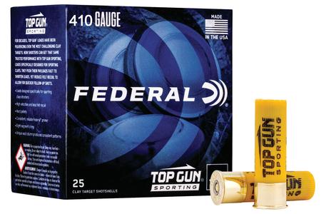 FEDERAL AMMUNITION 410 Gauge 3/4 Inch 1/2 oz 9 Shot Top Gun, 25/Box