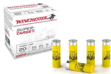 WINCHESTER AMMO 20 ga 2-3/4 Inch 7/8 oz #8 Shot Super Target 25/Box