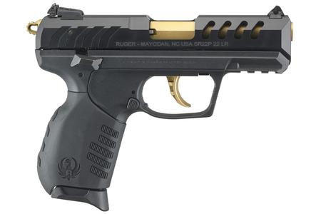 RUGER SR22 22LR Rimfire Pistol with Gold PVD Barrel
