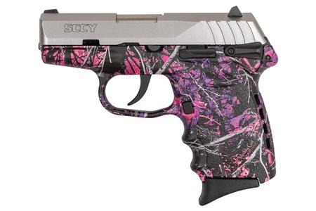 SCCY CPX-1 9mm Pistol with Muddy Girl Frame and Satin Stainless Finish