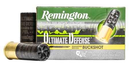 REMINGTON 12 Gauge 2-3/4 in 21 Pellet #4 Buck Ultimate Defense Managed Recoil Buckshot 5/Box