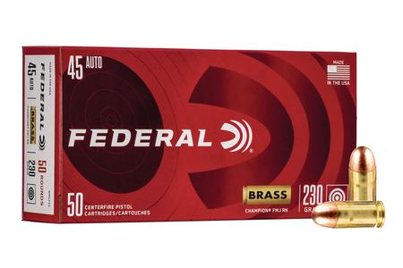 Federal 45 ACP 230 gr FMJ Champion Training Ammo 50/Box