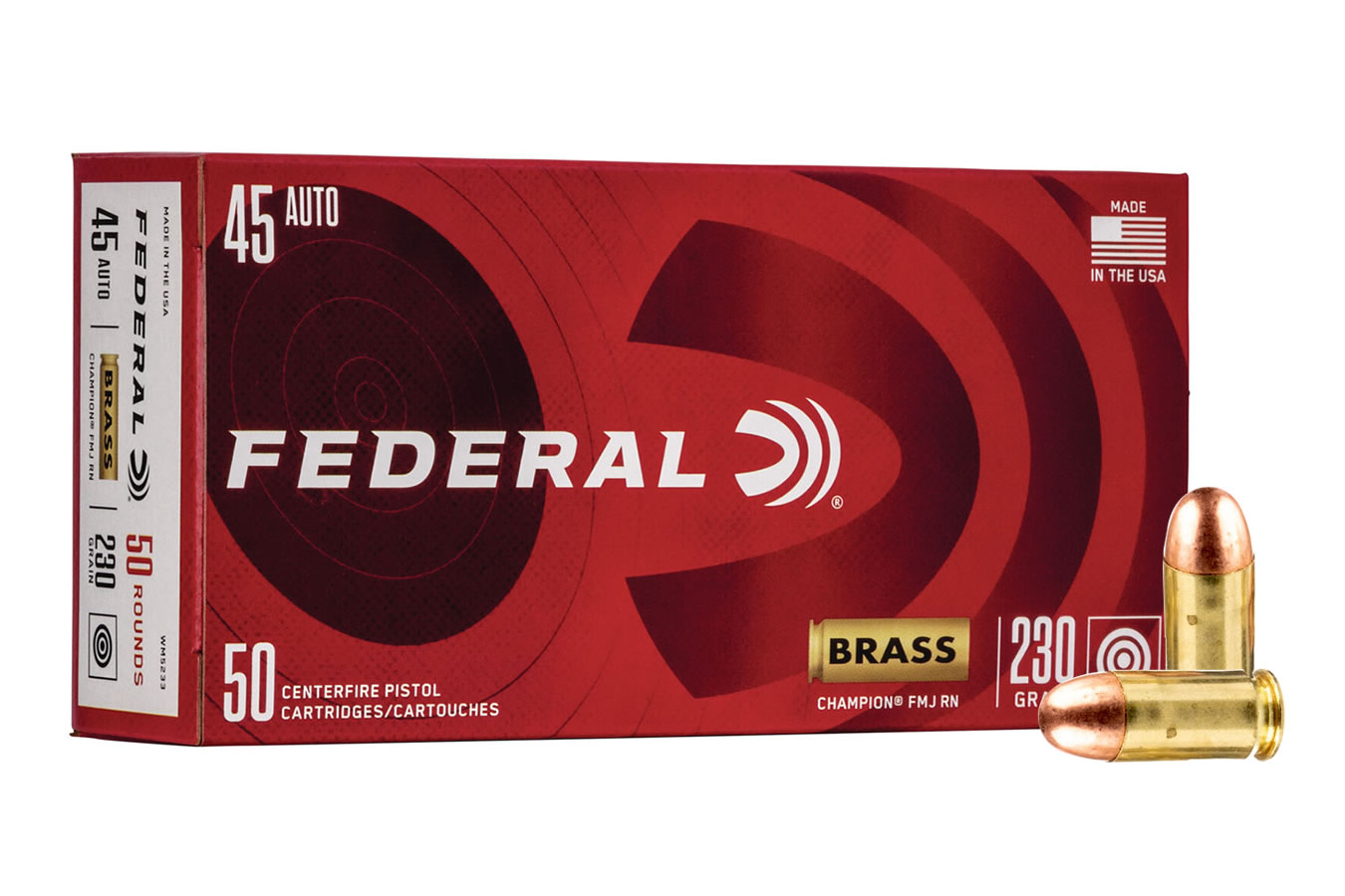 FEDERAL AMMUNITION 45 AUTO 230 GR FMJ