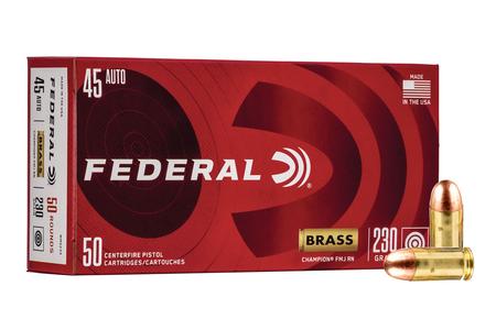 FEDERAL AMMUNITION 45 ACP 230 gr FMJ Champion Training Ammo 50/Box