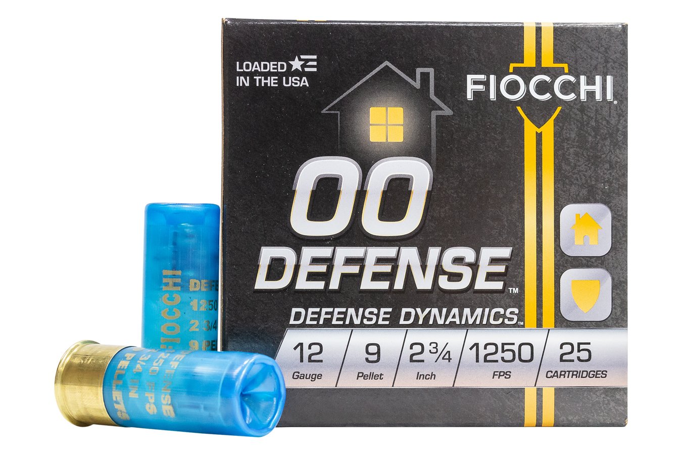 FIOCCHI 12GA 2-3/4IN #00 BUCKSHOT 9PELLET 25BX