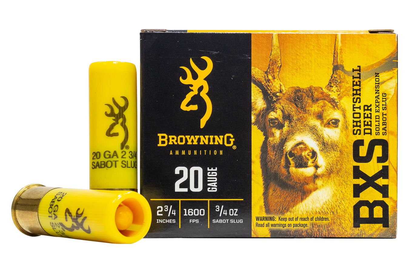 Browning 20 Gauge 2 3 4 In 3 4 Oz BXS Sabot Deer Slug 5 Box Sportsman Browning 20 Gauge 2 3 4 In 3 4 Oz BXS Sabot Deer Slug 5 Box Sportsman