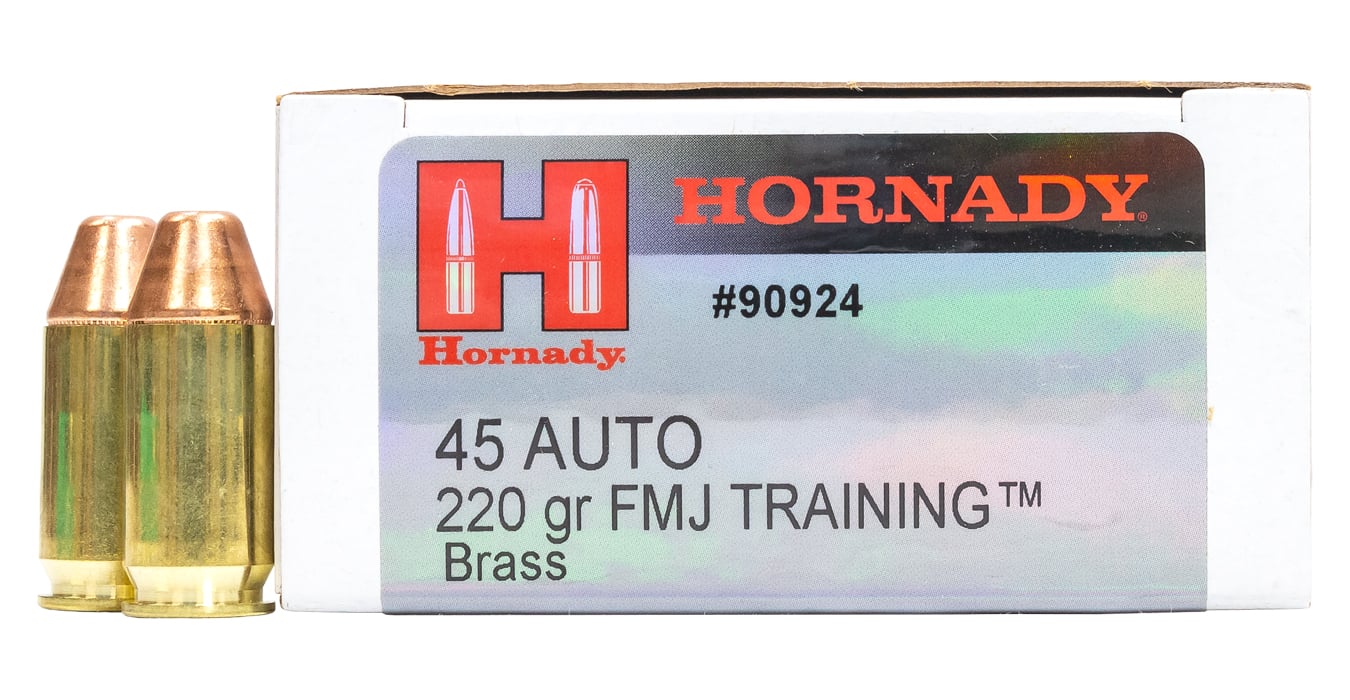 Hornady 45 ACP 220 gr FMJ Training Police Trade-In Ammo 50/Box
