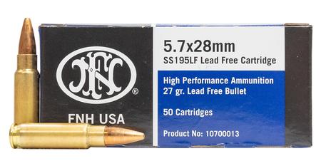 FNH 5.7x28mm 27 gr SS195LF Lead Free 50/Box