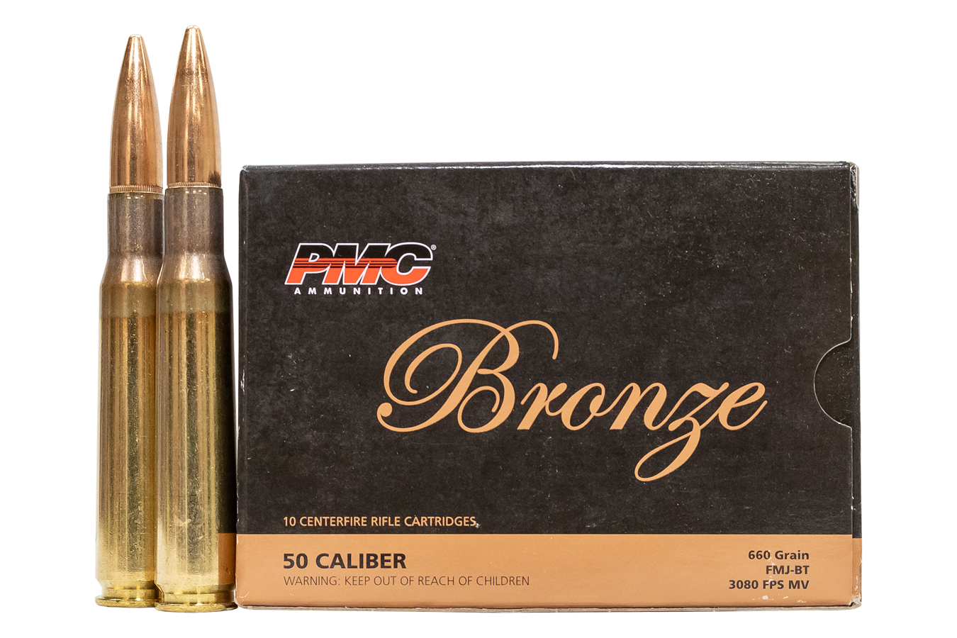 PMC 50 BMG 660 GR FMJ BOAT TAIL 10/BOX